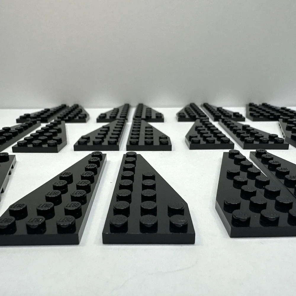 LEGO Parts - Black Wedge, Plate 8 x 3 Pentagonal Left & Right 50305‎ 50304 Lot